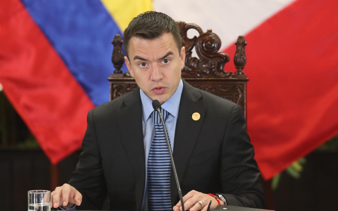 Noboa inscribe su candidatura para buscar reelección presidencial en Ecuador en 2025