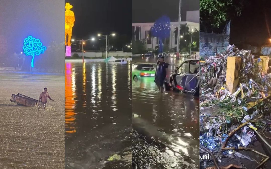 Las fuertes lluvias anegaron las calles y desbordaron cauces en varias zonas de Managua