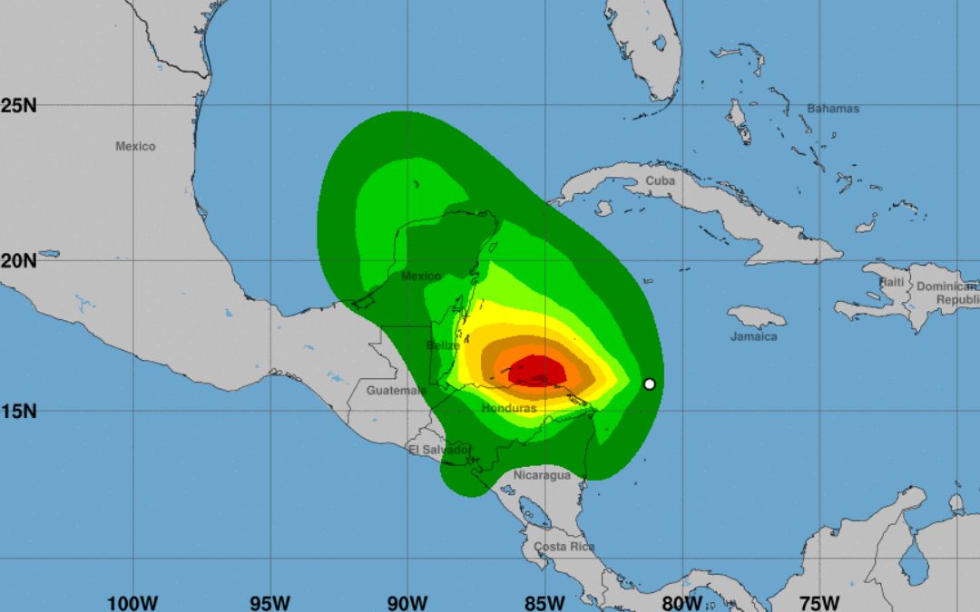 Alertas de huracán para partes de Honduras y Nicaragua ante posible formación de tormenta