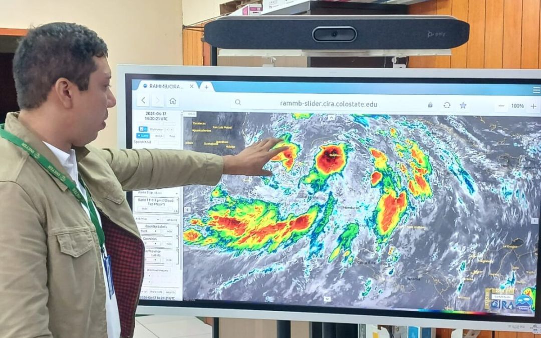 El potencial ciclón tropical uno que se desplaza en el Caribe, provocará lluvias toda la semana en Nicaragua