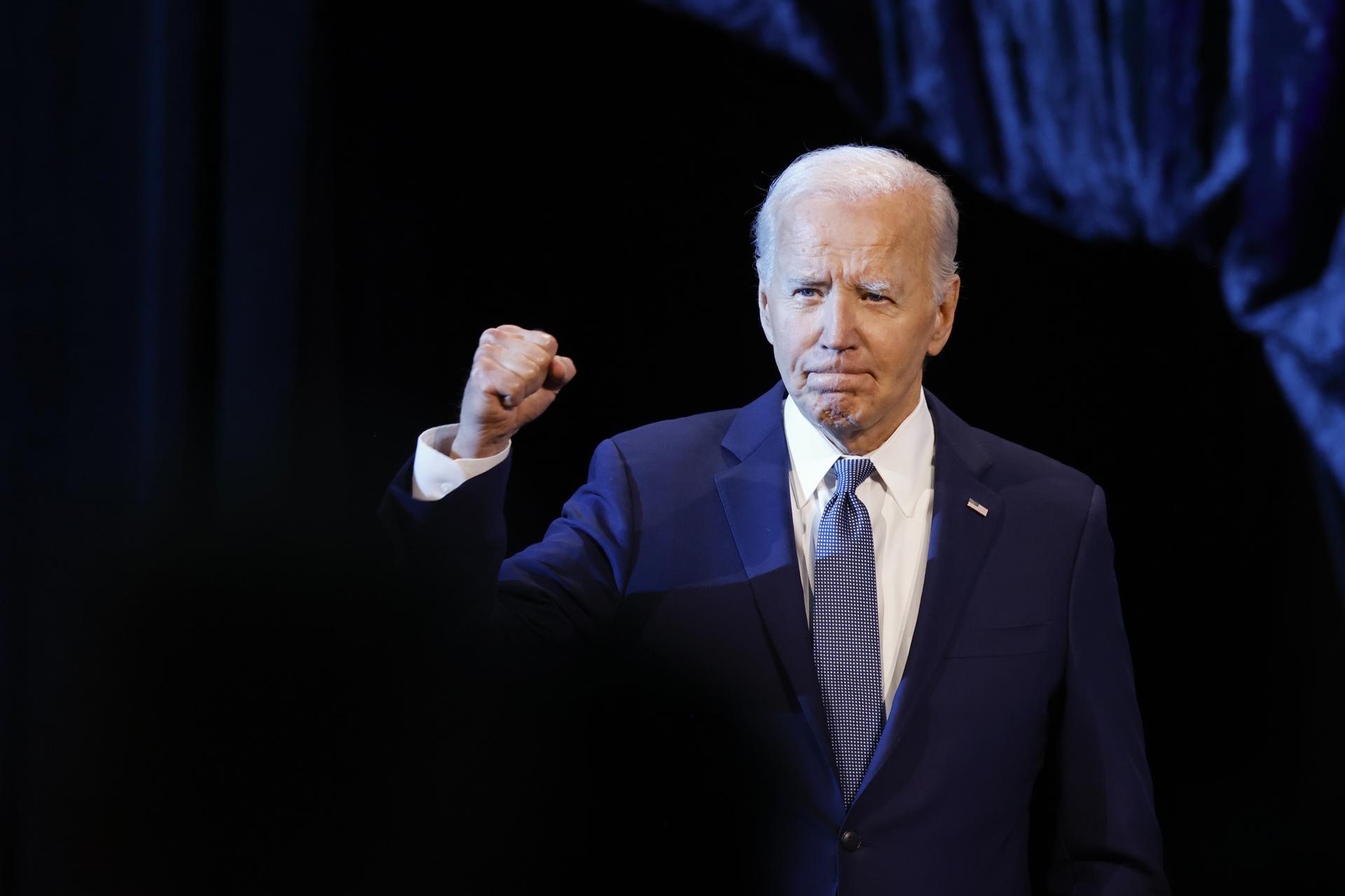 Foto del presidente de EE.UU., Joe Biden, durante la convención anual en Las Vegas de la Asociación Nacional para el Progreso de las Personas de Color.