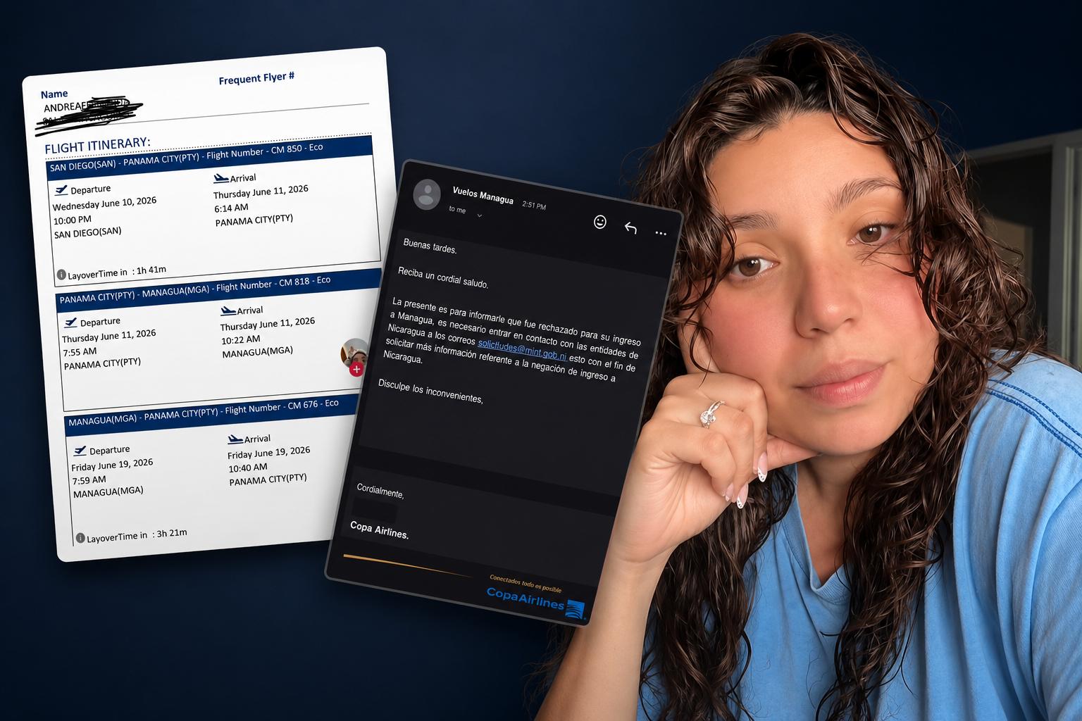“Me negaron la entrada a Nicaragua”: joven expone en TikTok la represión migratoria del régimen